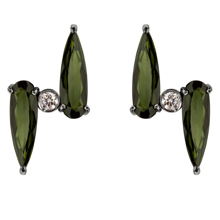Jack Vartanian green tourmaline earrings