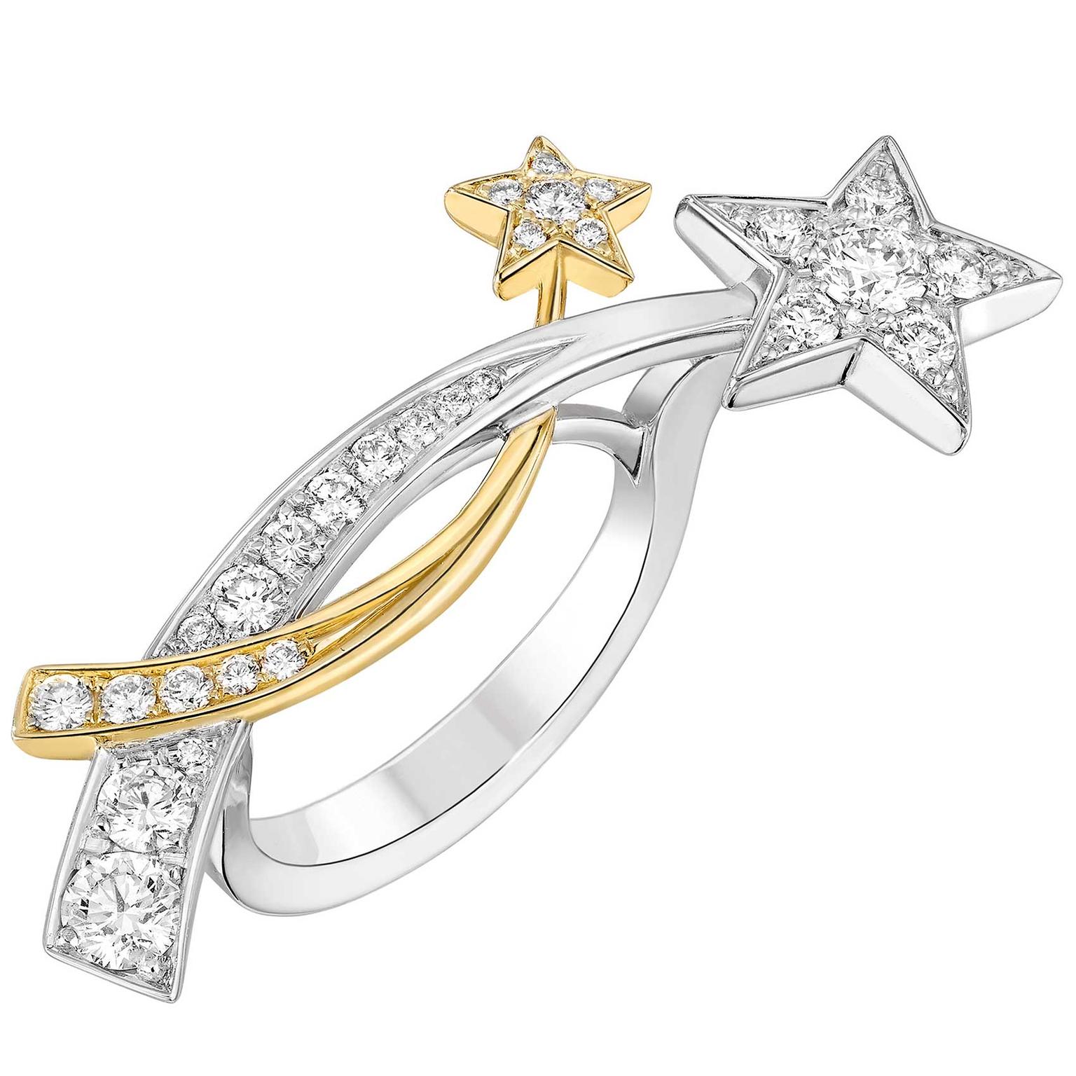 Chanel Entrelacs Étoiles star diamond ring