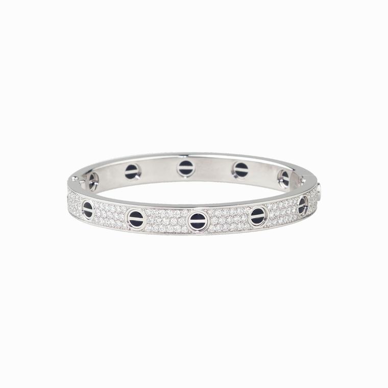 Cartier Love Bracelet white gold diamonds