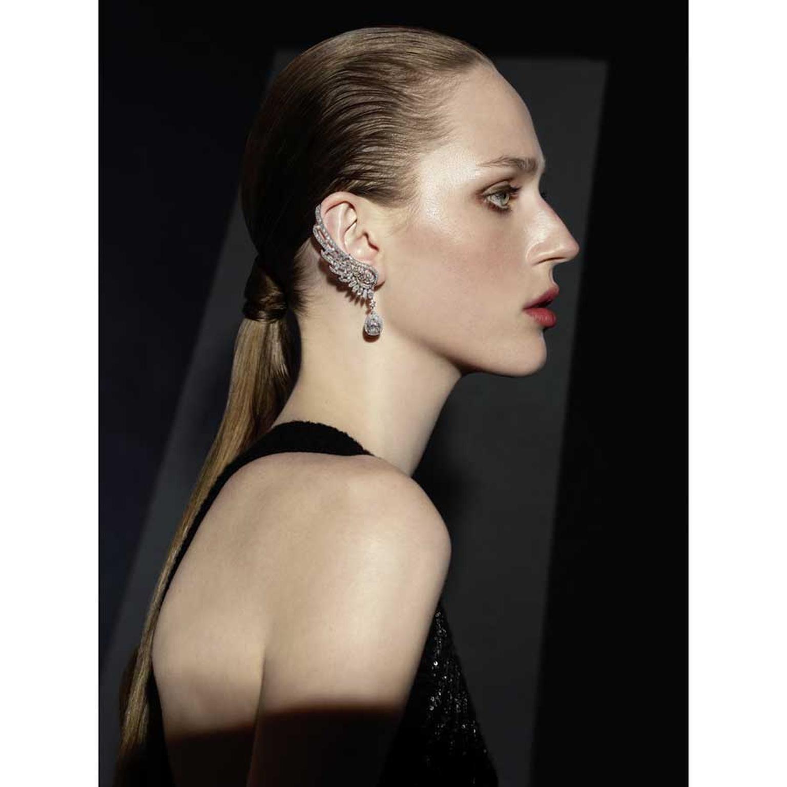 Chanel Wing ear cuff on model