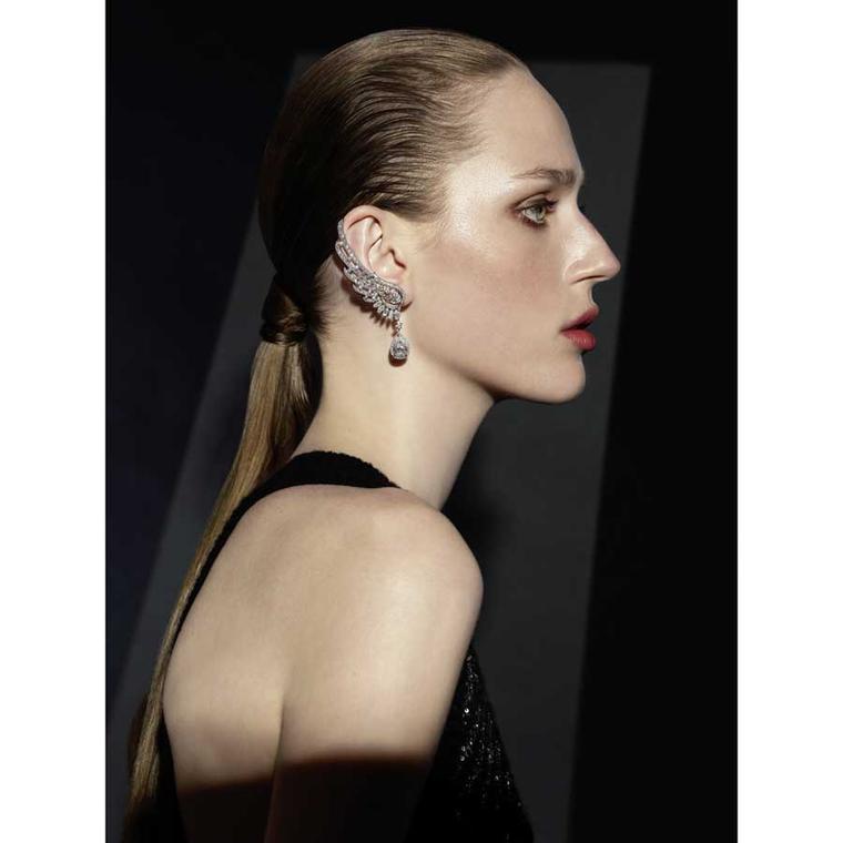 Chanel Wing ear cuff on model
