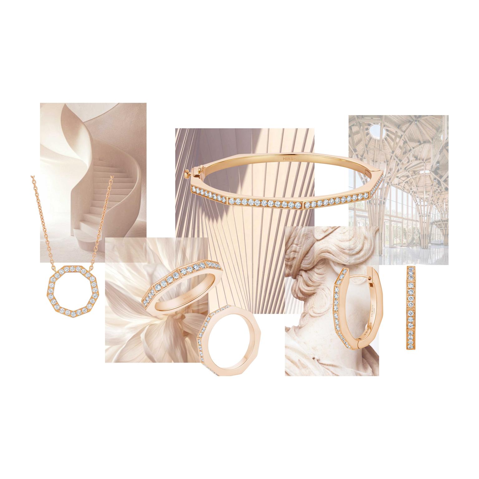 Hirsh Story inspiration board yellow gold