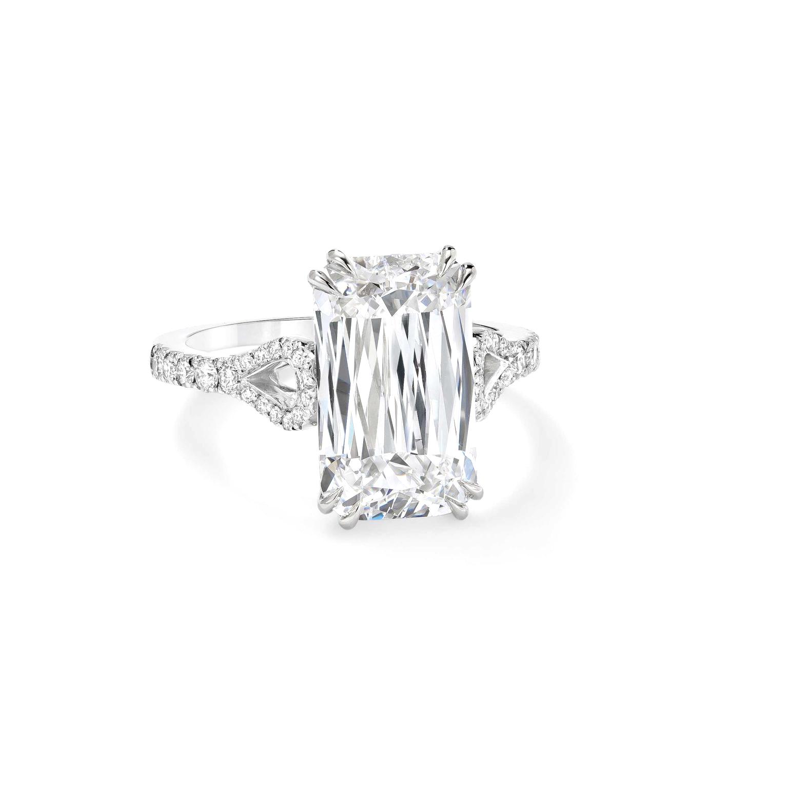 Ashoka Diamond Engagement Ring with Pave | Shreve & Co.