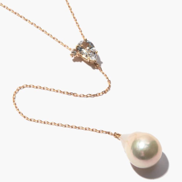 European Classical Blue Topaz & Mixed Gem Women's Necklace Pendant - 18" Platinum Plated