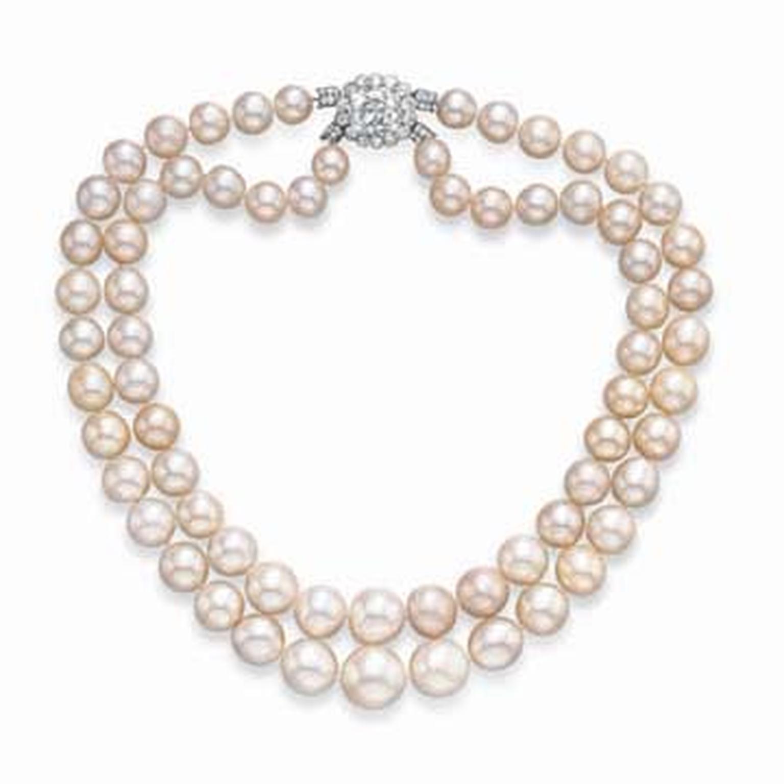 Cartier Baroda two-strand natural pearl necklace
