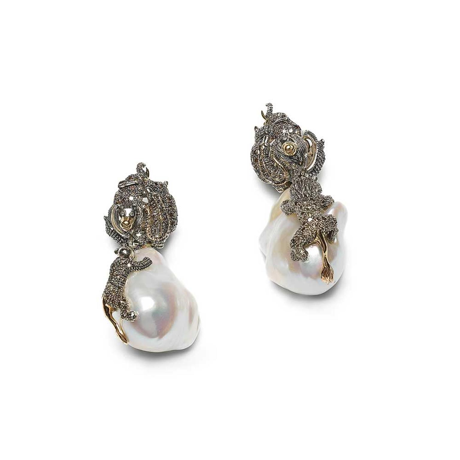 Bibi van der Velden baroque pearl earrings