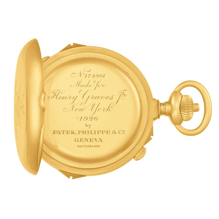 Henry Graves Jr. Supercomplication pocket watch inscription Patek Philippe