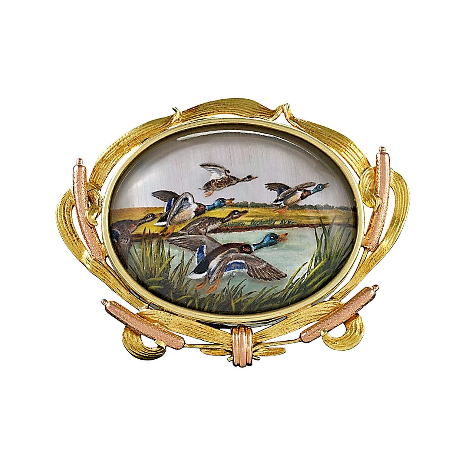 Macklowe hunting duck brooch