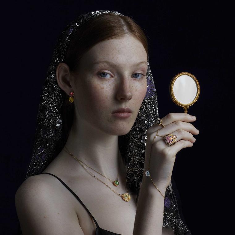 Gucci Le Marche des Merveilles jewels in portrait with mirror Julia Hetta photography