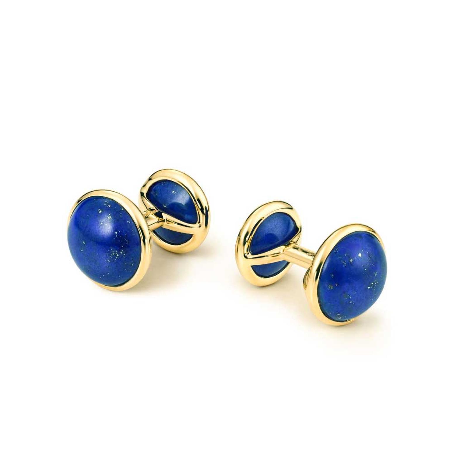 Elsa Peretti for Tiffany lapis gemstone cufflinks