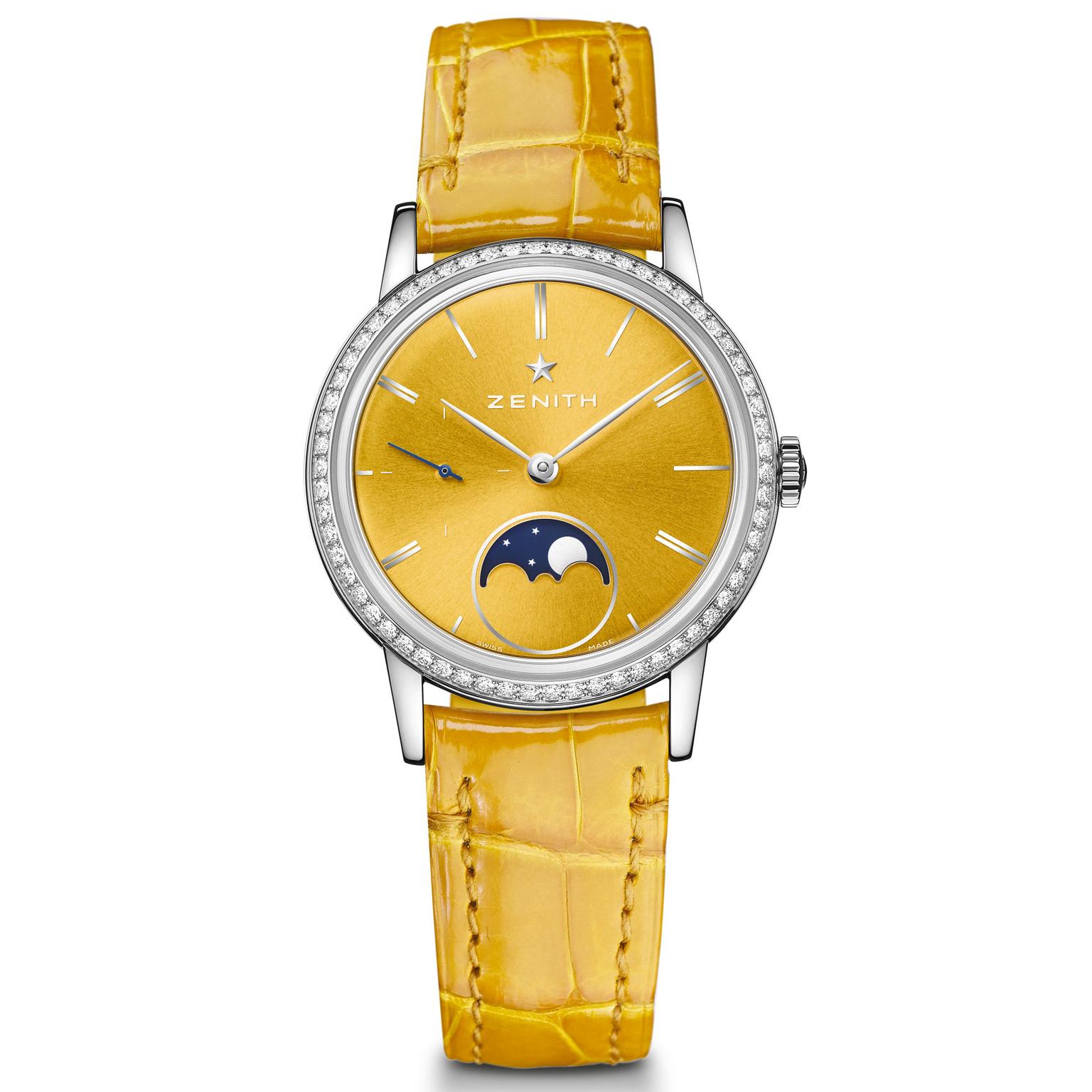 Zenith Elite Lady Moonphase yellow watch