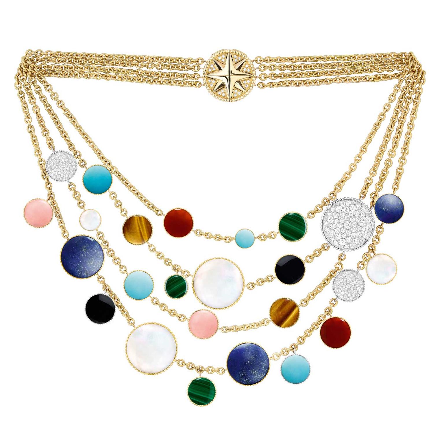 Dior Rose des Vents multi-strand necklace reverse