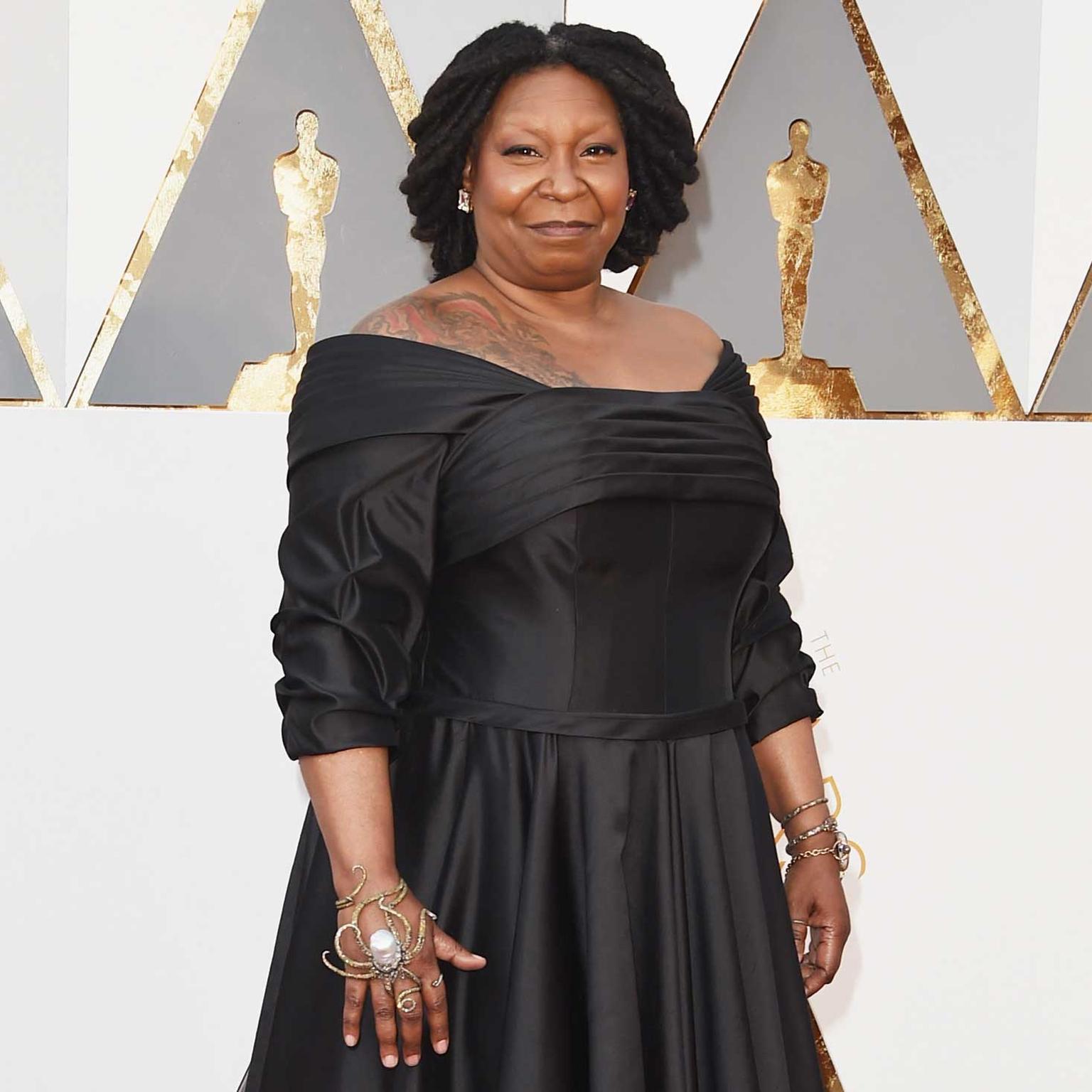 Whoopi Goldberg Oscars red carpet jewelry Sevan Bikakci