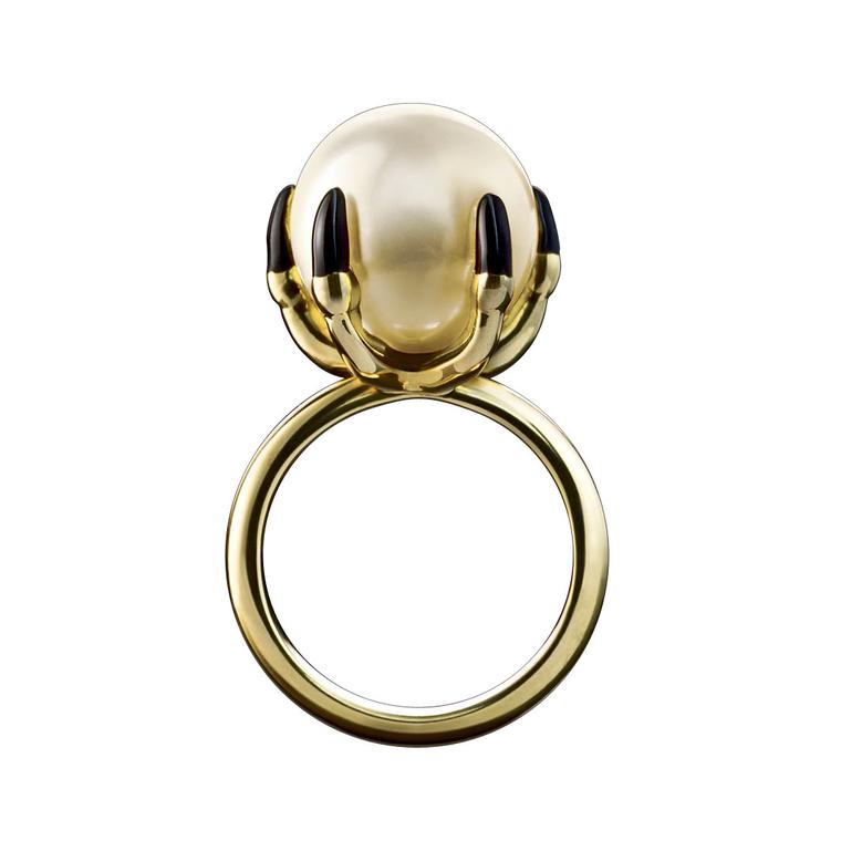 Solange Azagury-Partridge Ball Crusher pearl ring