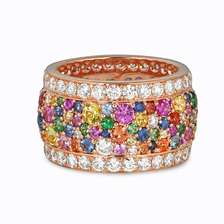 Legends of Africa multicolour gemstone ring