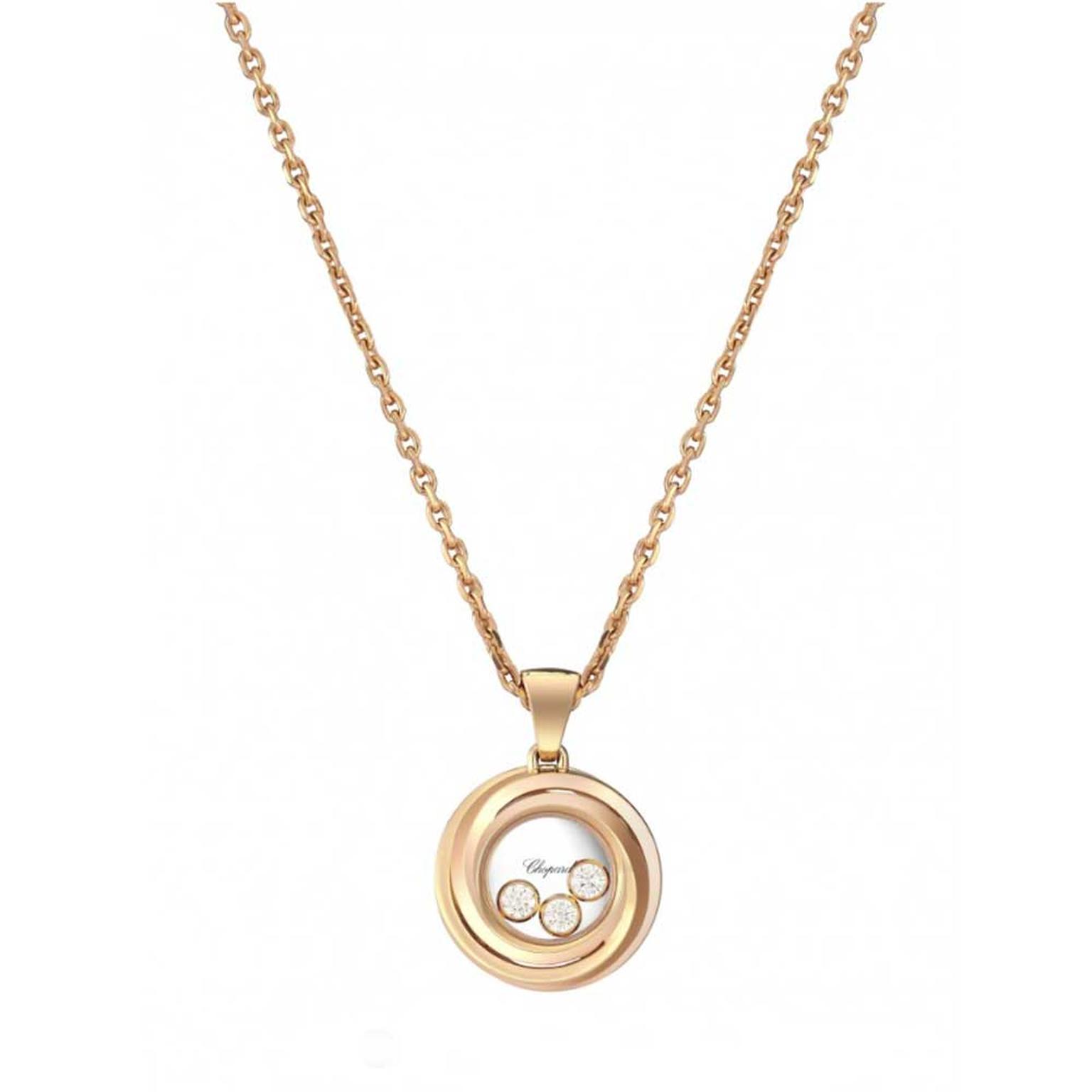 Chopard Happy Diamonds necklace in rose gold