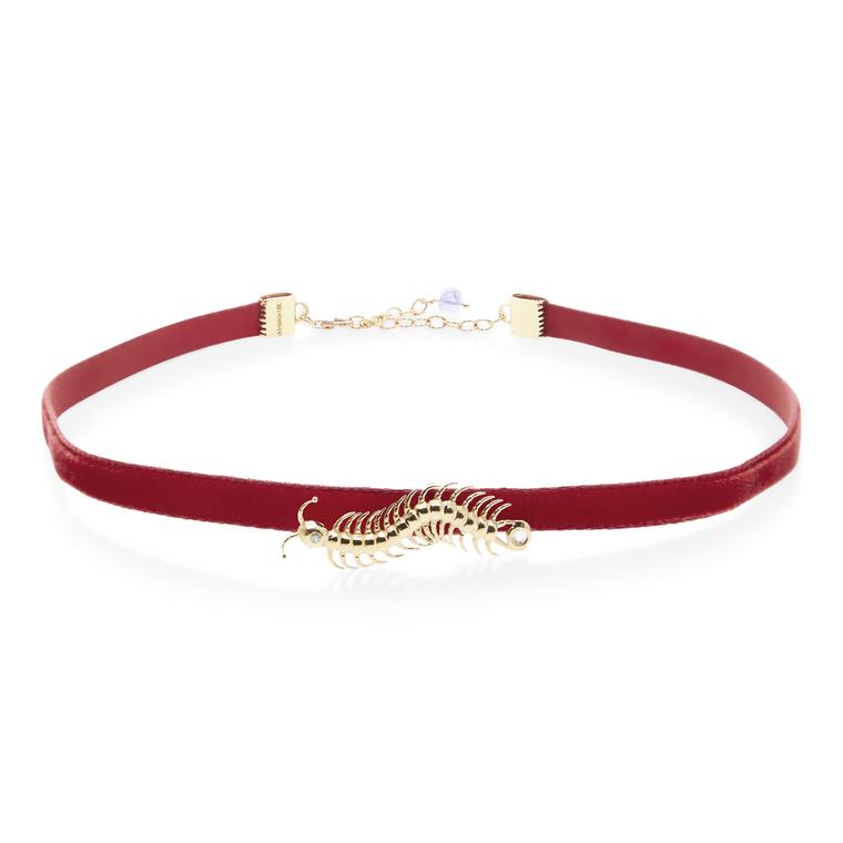 Daniela Villegas centipede chocker necklace