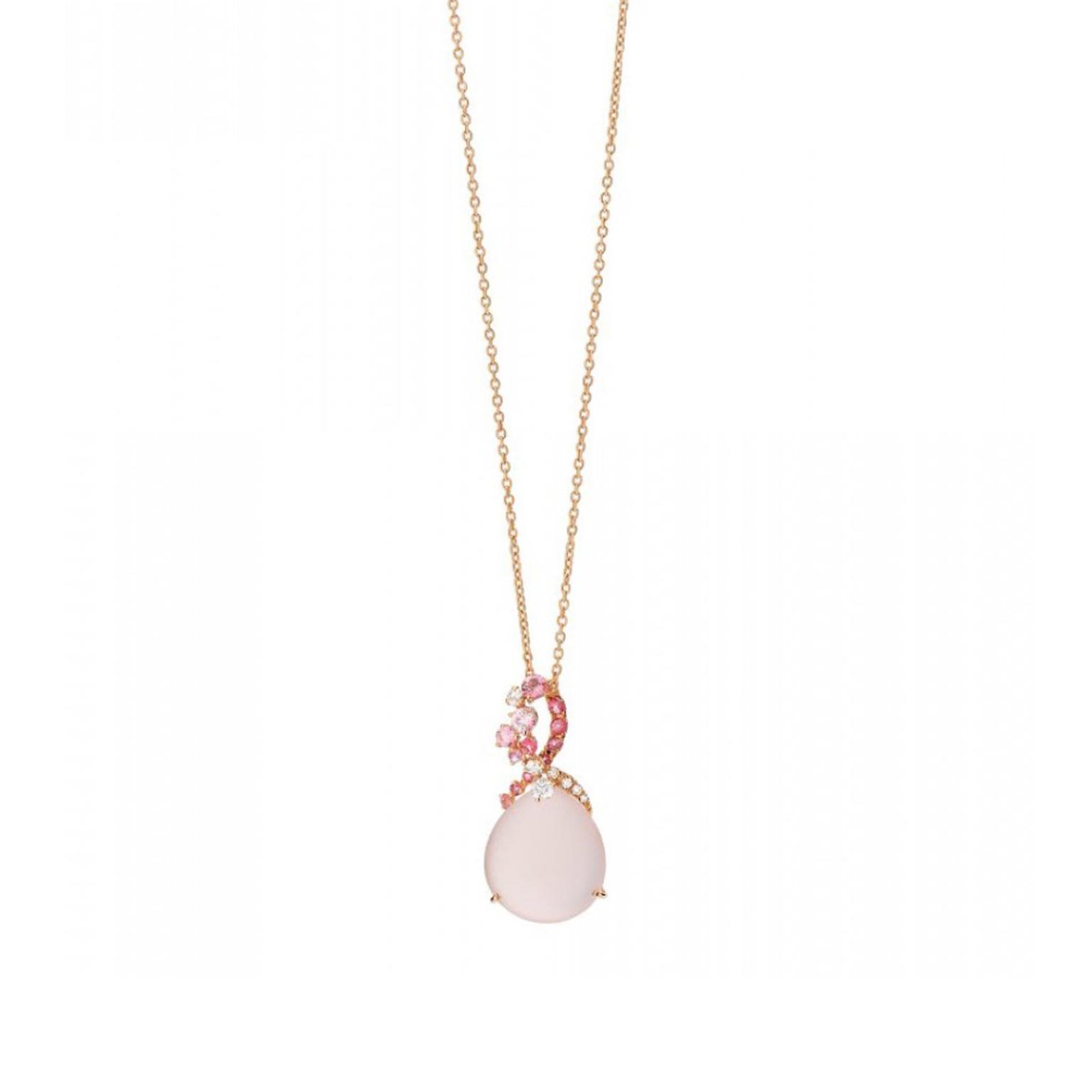 Brumani Baobob Rose necklace with pink tourmaline