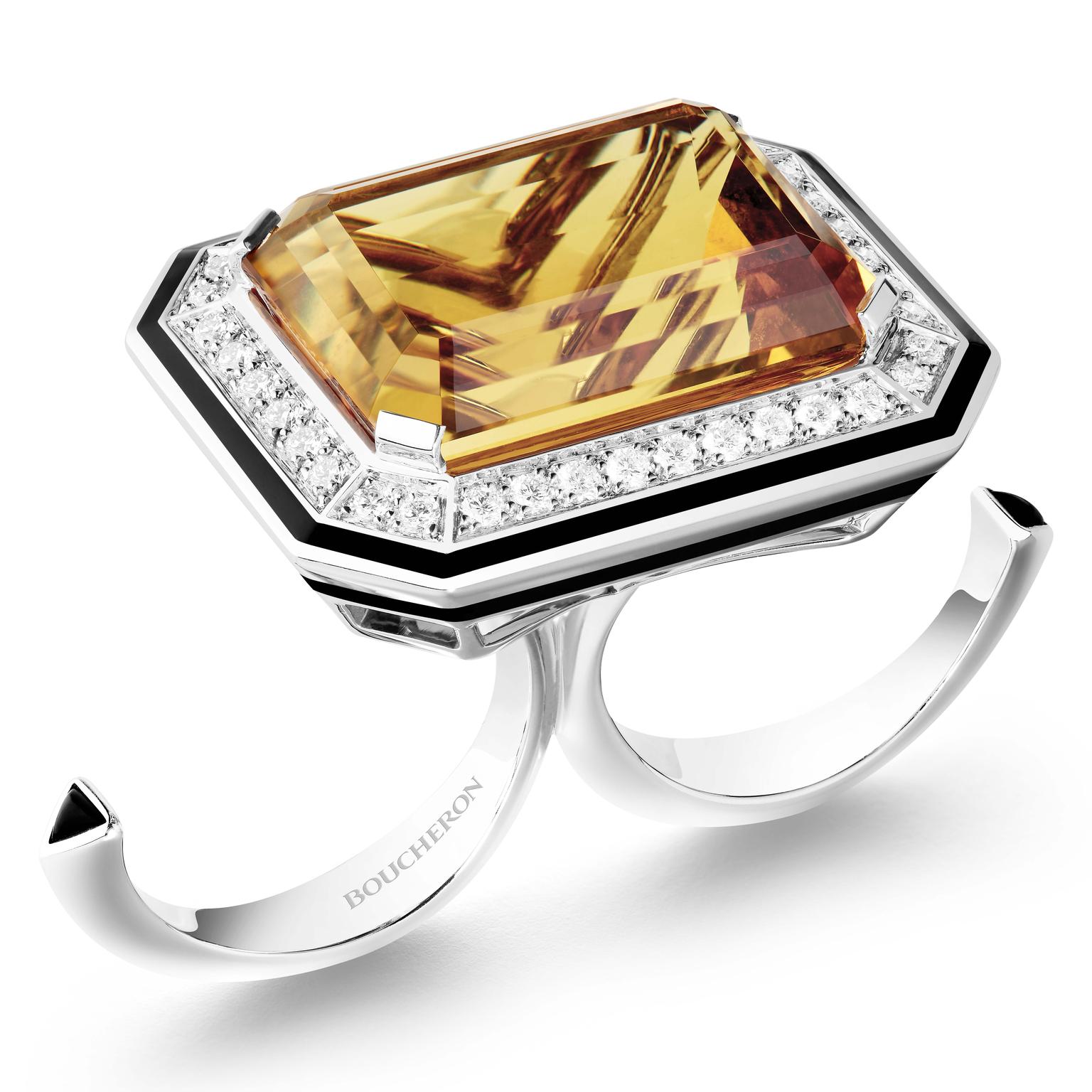 Boucheron Vu de 26 Duo Taille Emeraude rings