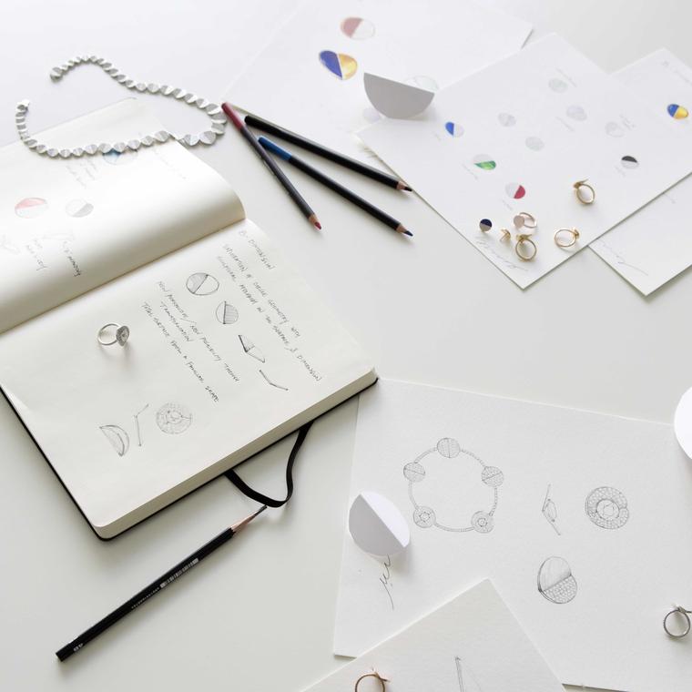 Sketches of Bucherer B Dimension jewels designed by Yunjo Lee