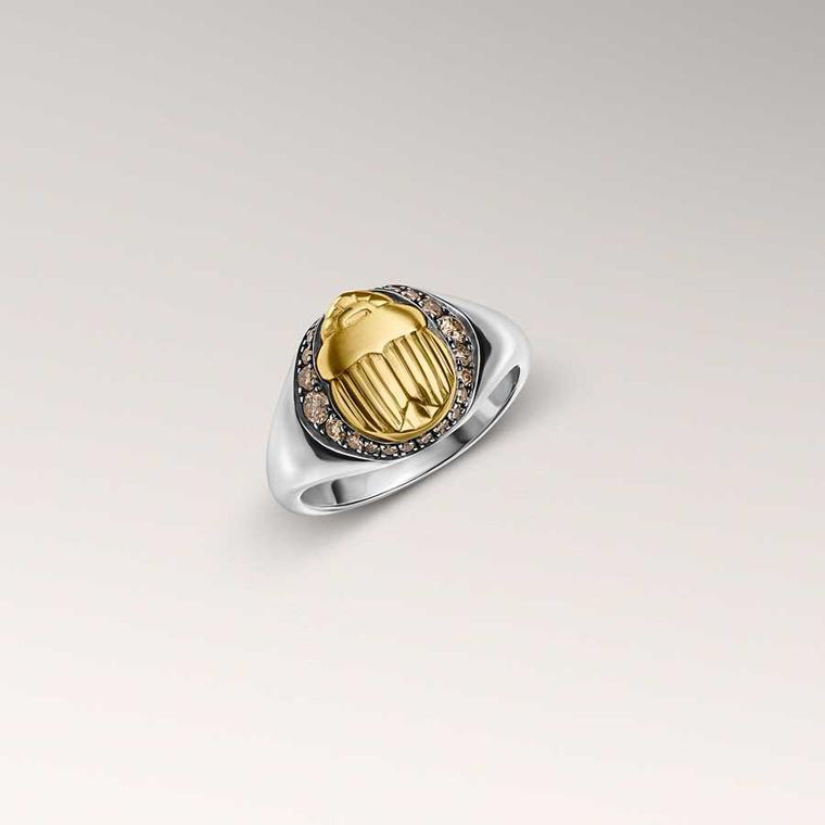 Azza Fahmy Scarab chevalier ring