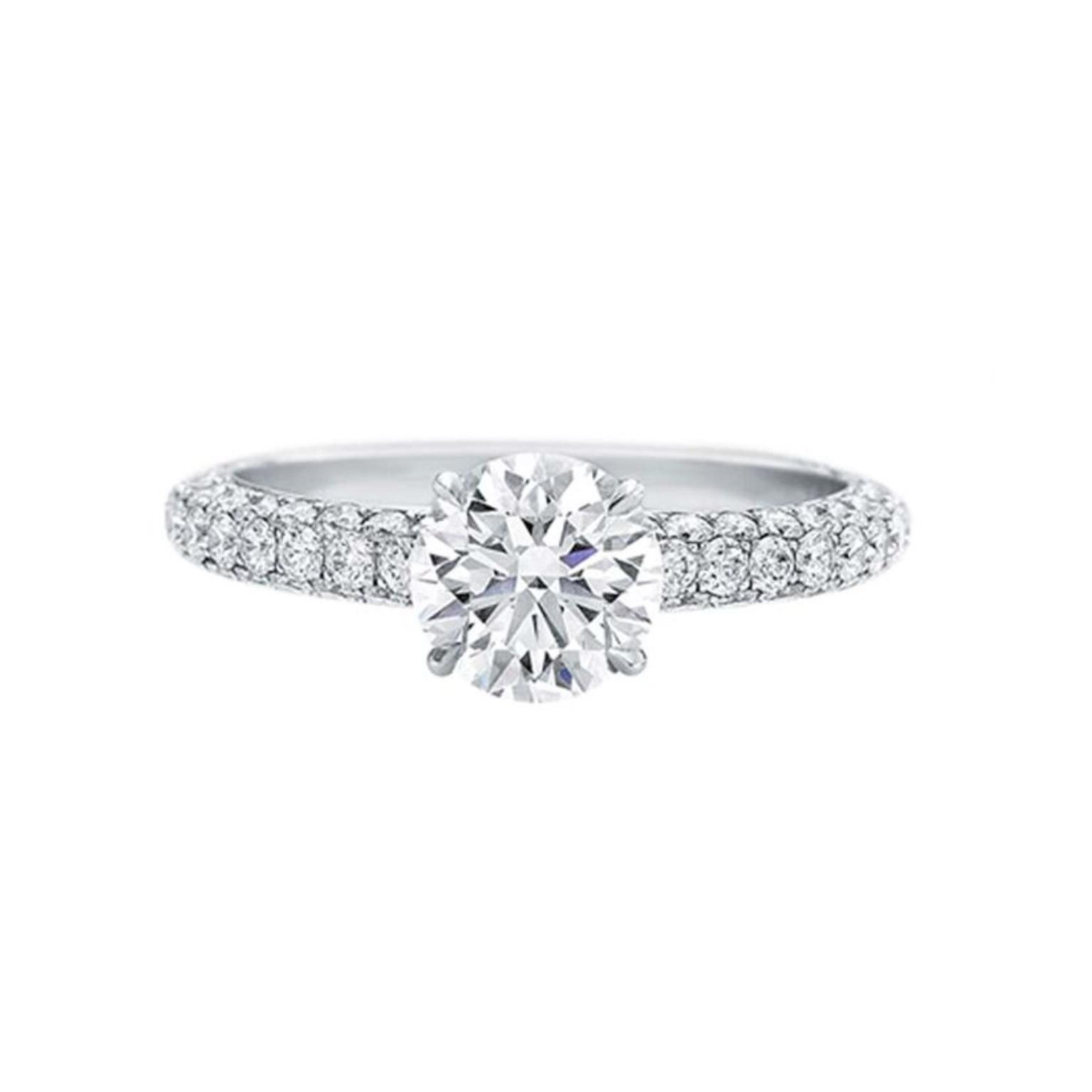 Harry Winston attraction 1 carat diamond engagement ring