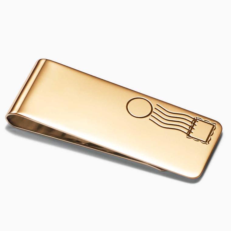 TIffany gold Postage money clip from the Out of Retirement collection