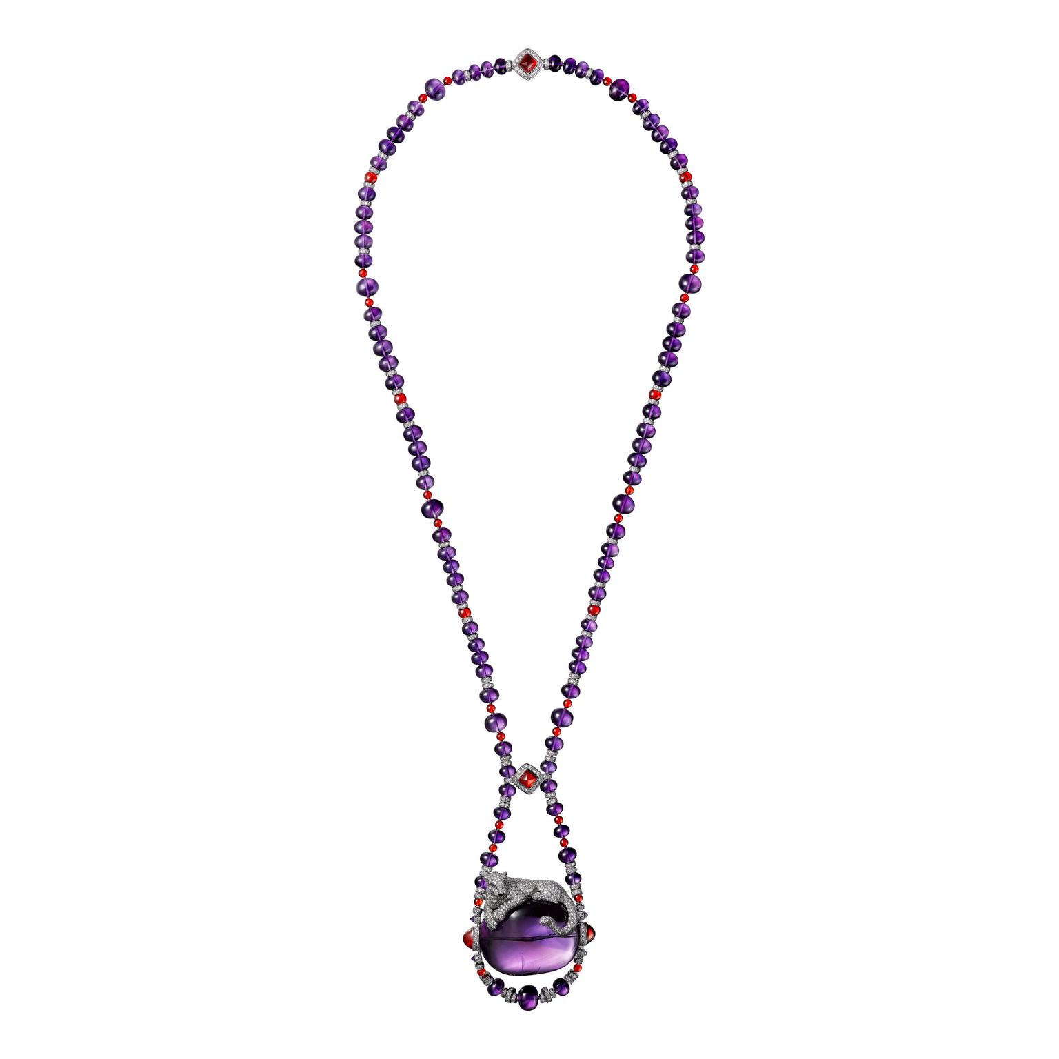 Cartier Étourdissant amethyst opal, emerald and diamond necklace