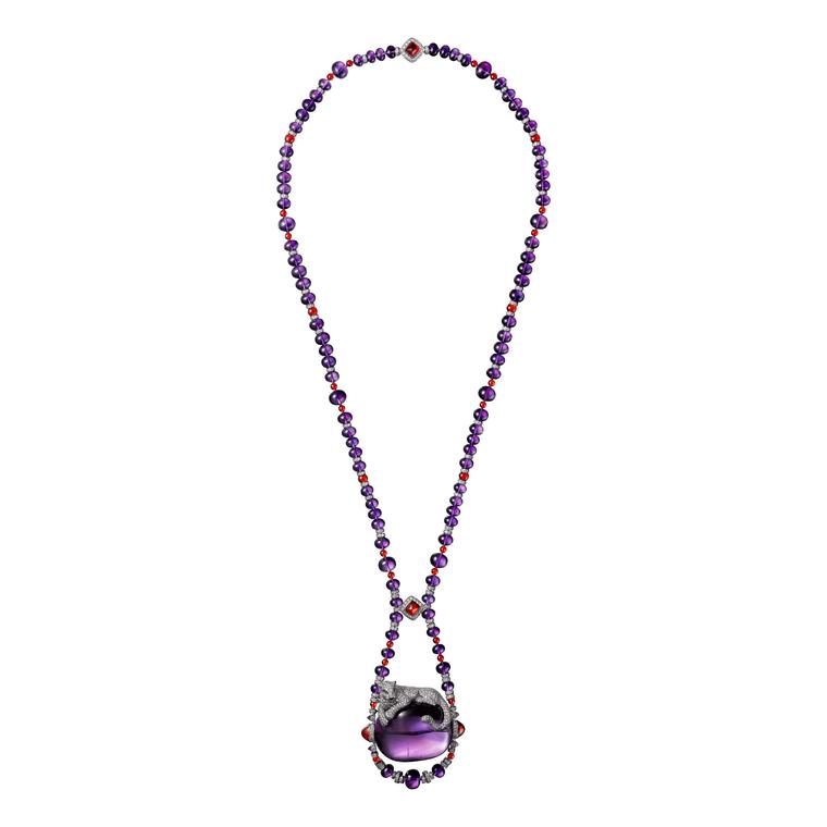 Cartier Étourdissant amethyst opal, emerald and diamond necklace