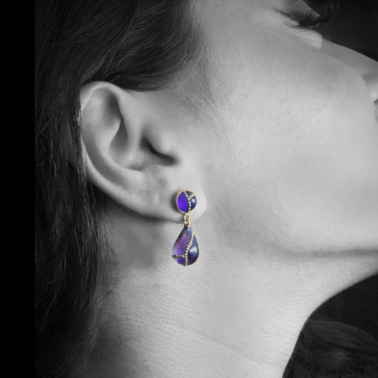 Teardrop earrings by Christine Safadi