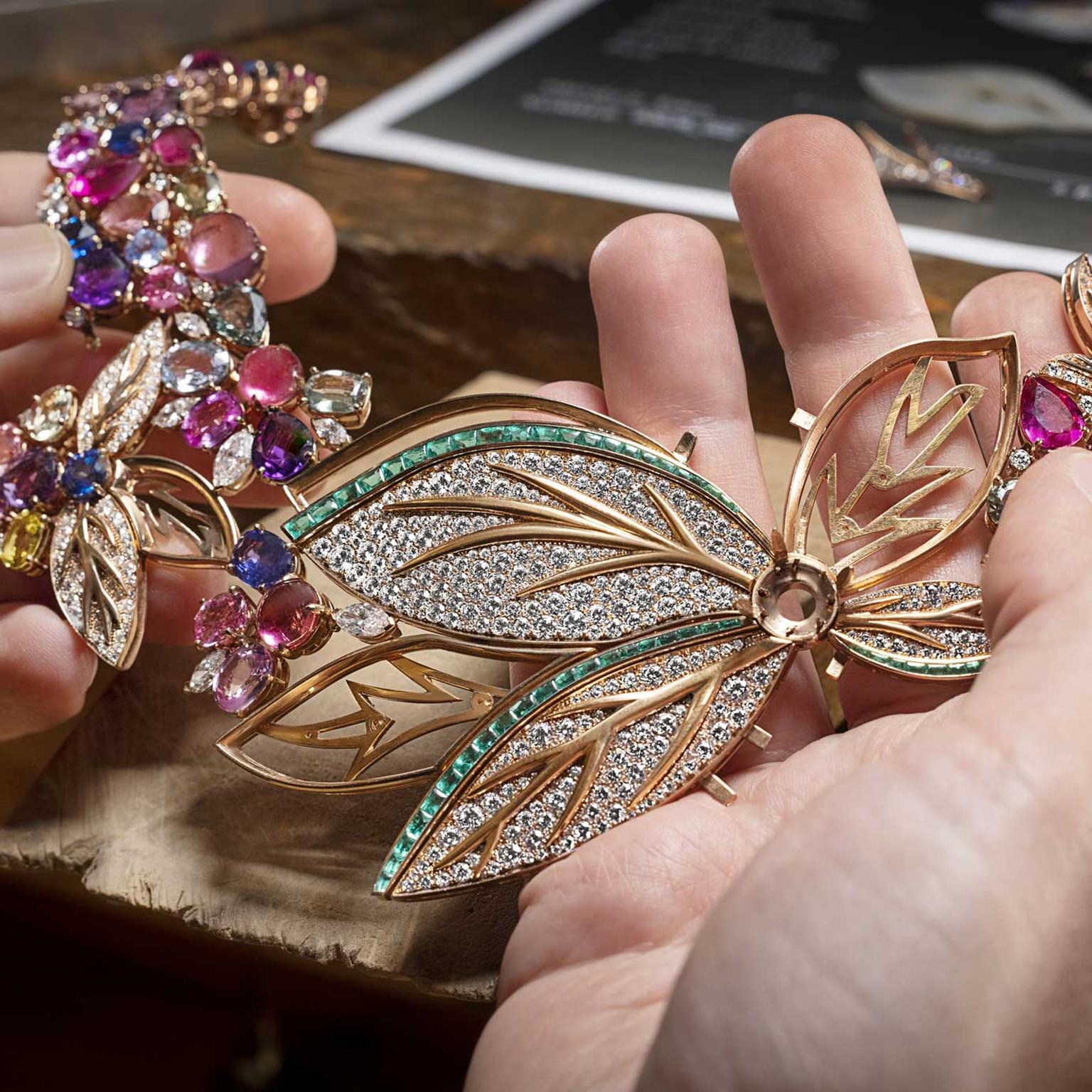 Bulgari Flowers of Eden necklace in the workshop