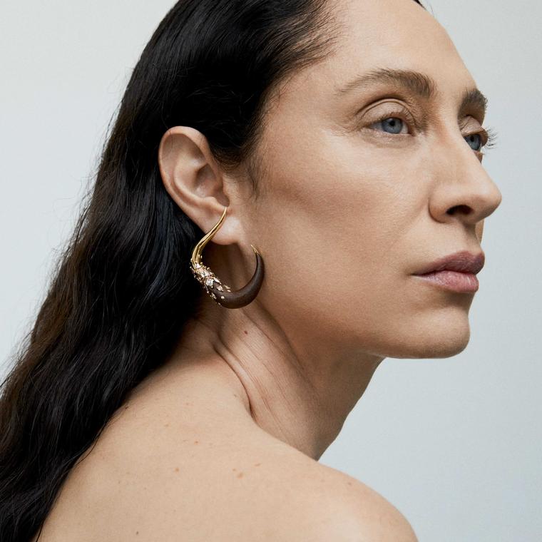 Deep Stream open earrings by Ferndo Jorge