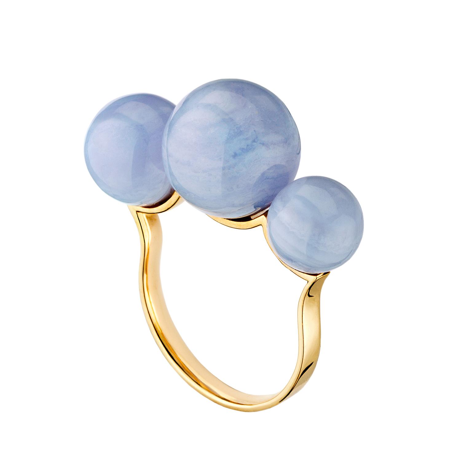 Mimata chalcedony ring