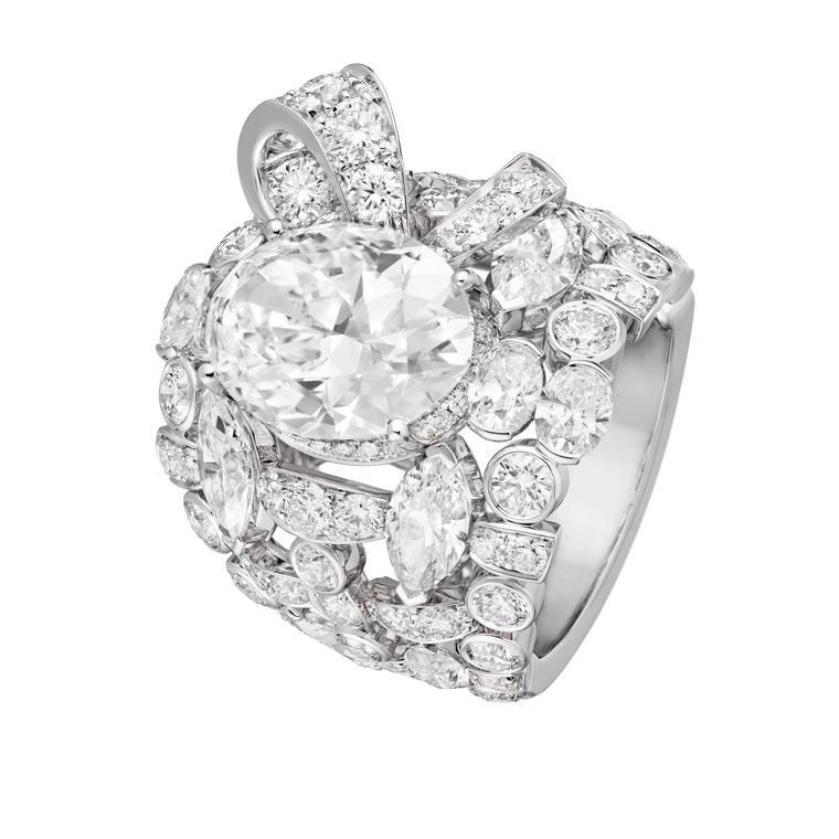 Tweed Mademoiselle ring by Chanel, High Jewellery collection 2023