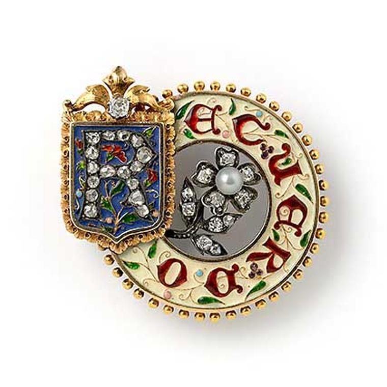 Lucien Falize circle memento brooch