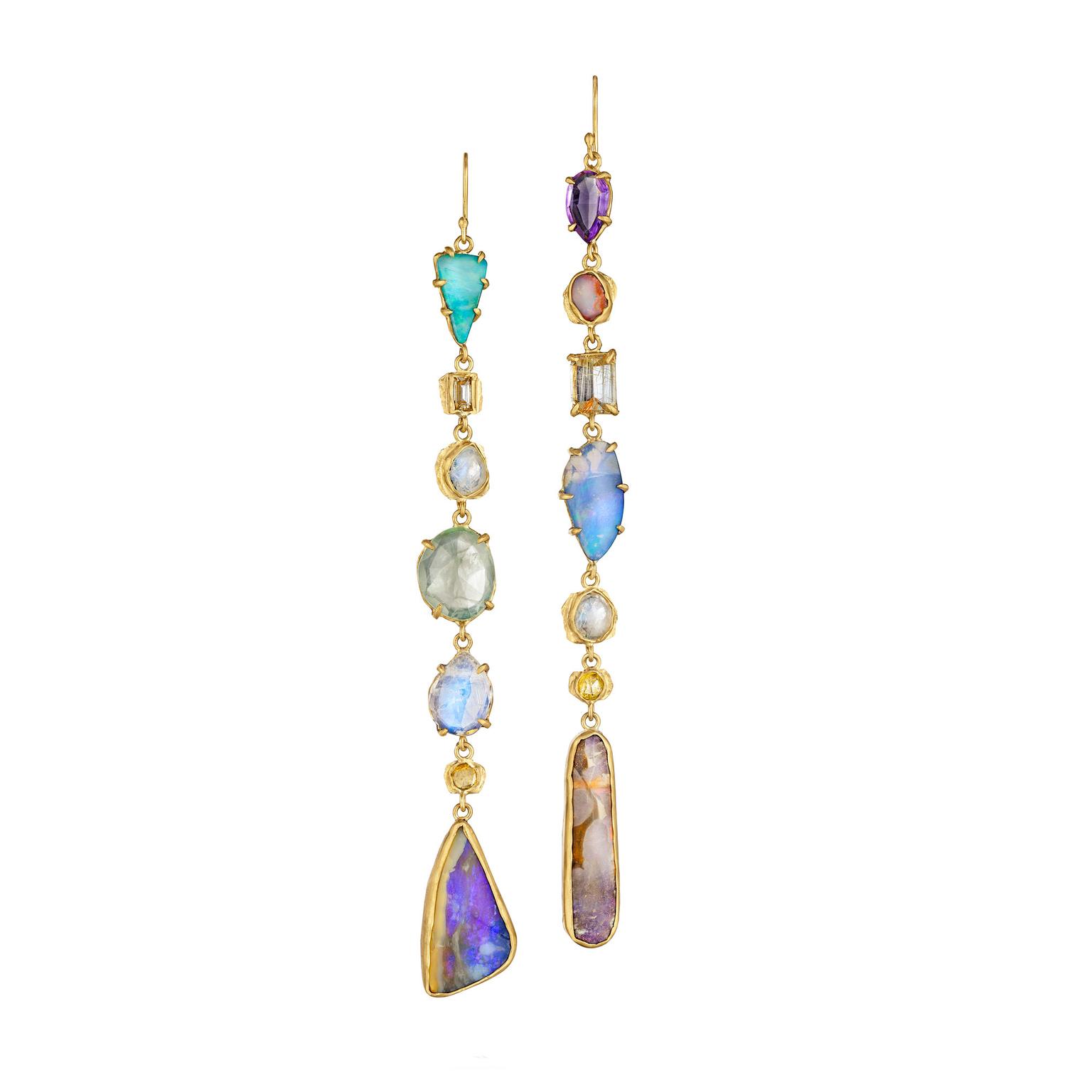 Margery Hirschey coloured gemstone earrings