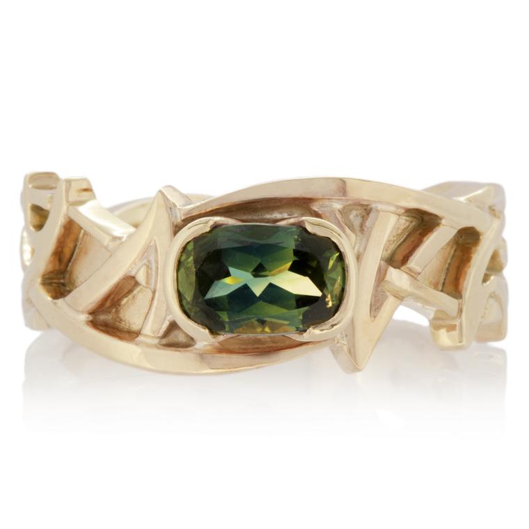 Art Nouveau inspired ring by Amanda Li Hope 