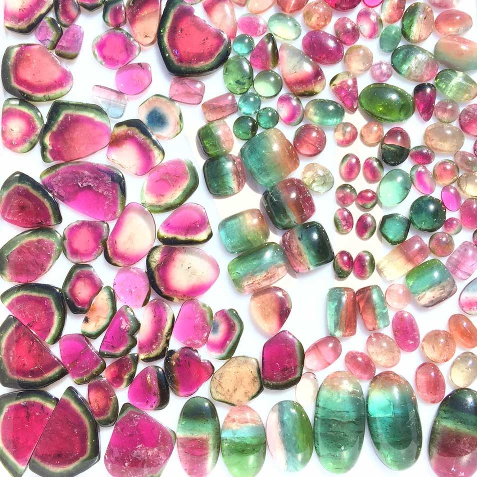 Watermelon tourmalines