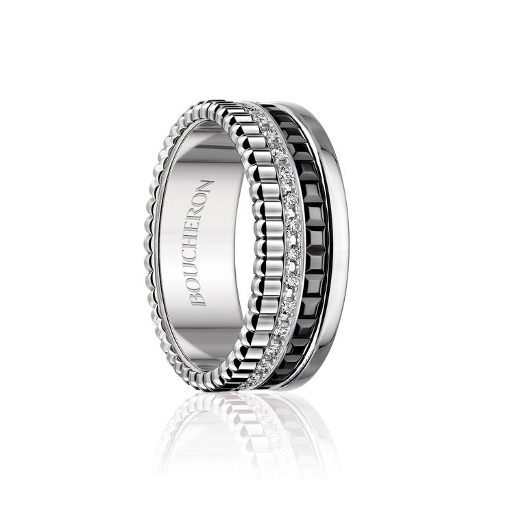 Boucheron Quatre ring with diamonds