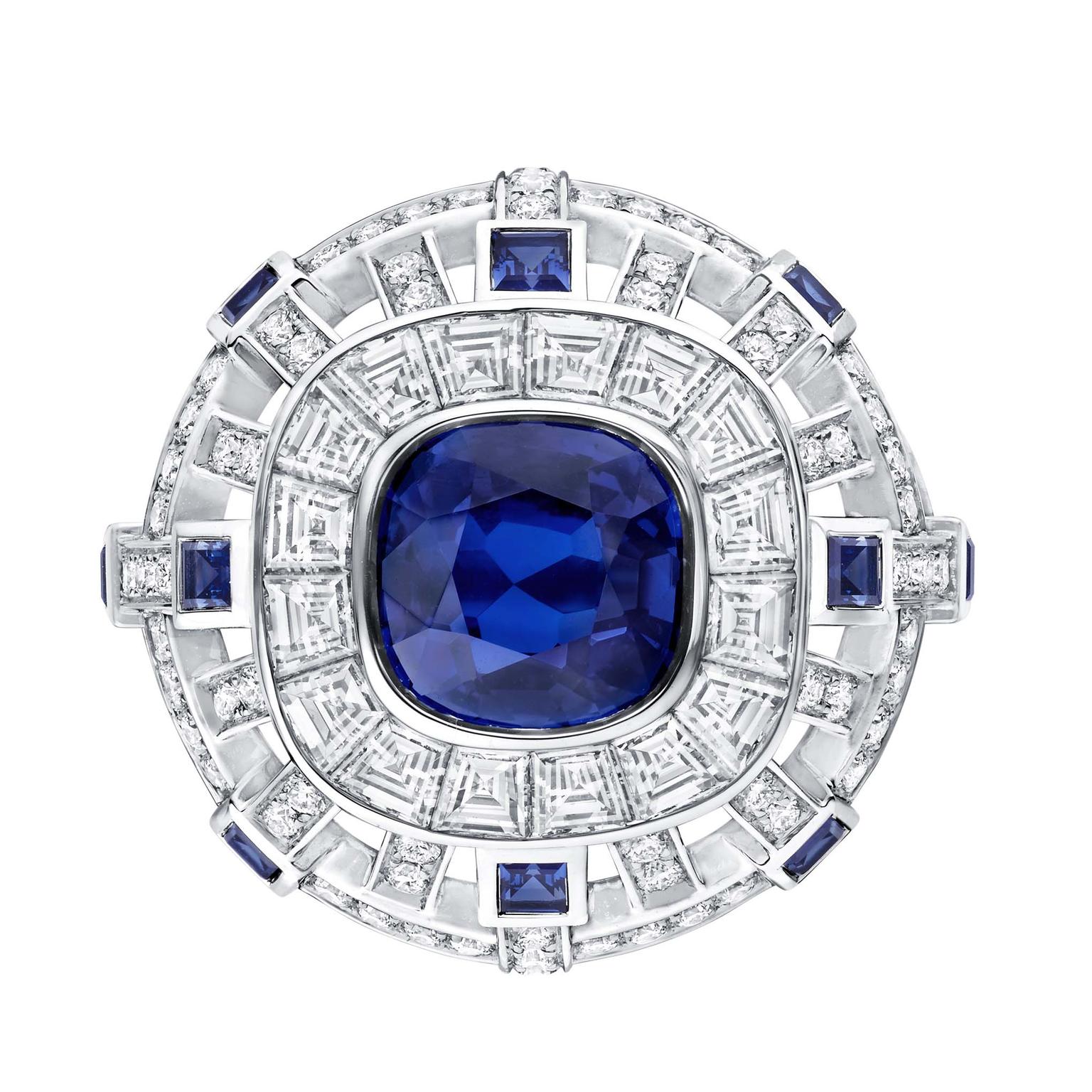 Louis Vuitton Riders of the Knights Le Royaume sapphire and diamond  ring 