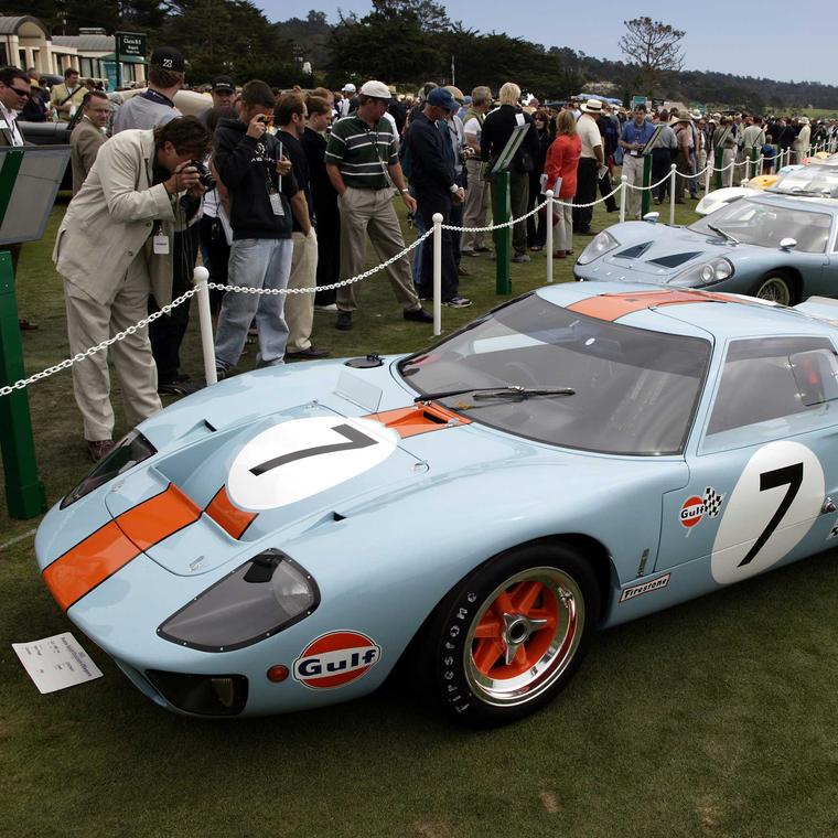 Classic car on display at Pebble Beach Concours d’Elegance