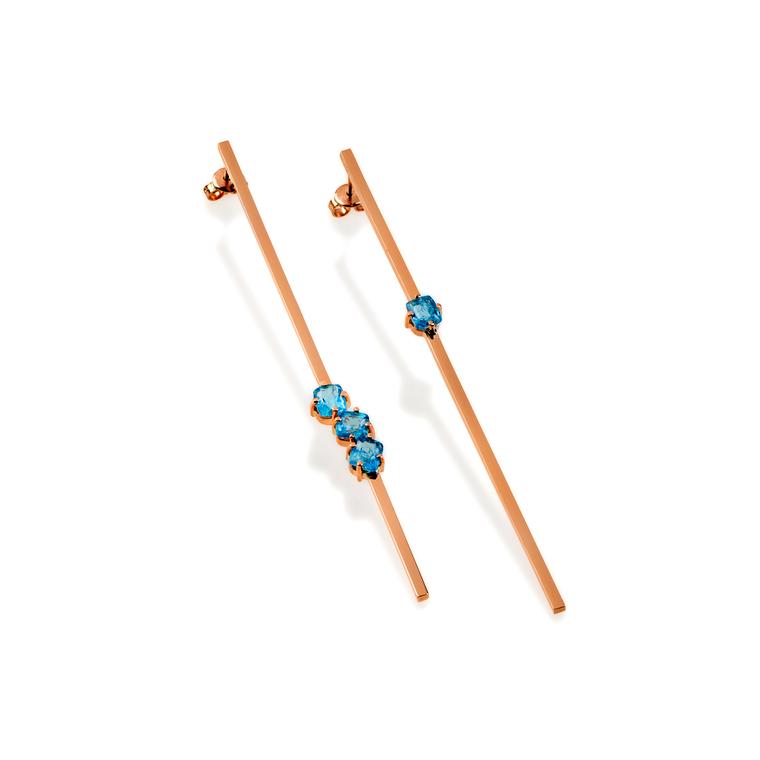 Twin Blue aquamarine earrings by MyriamSOS