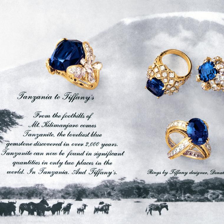 Tiffany tanzanite advert 1970