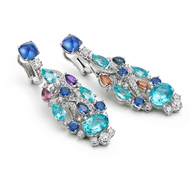 Paraiba tourmaline earrings by Bulgari 