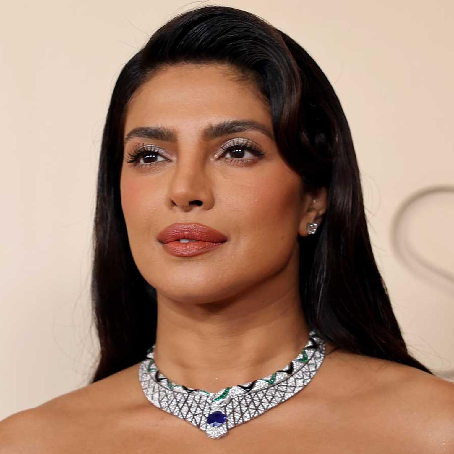 Priyanka Chopra Jonas wearing Bvlgari Eclettica Serpenti high jewellery necklace