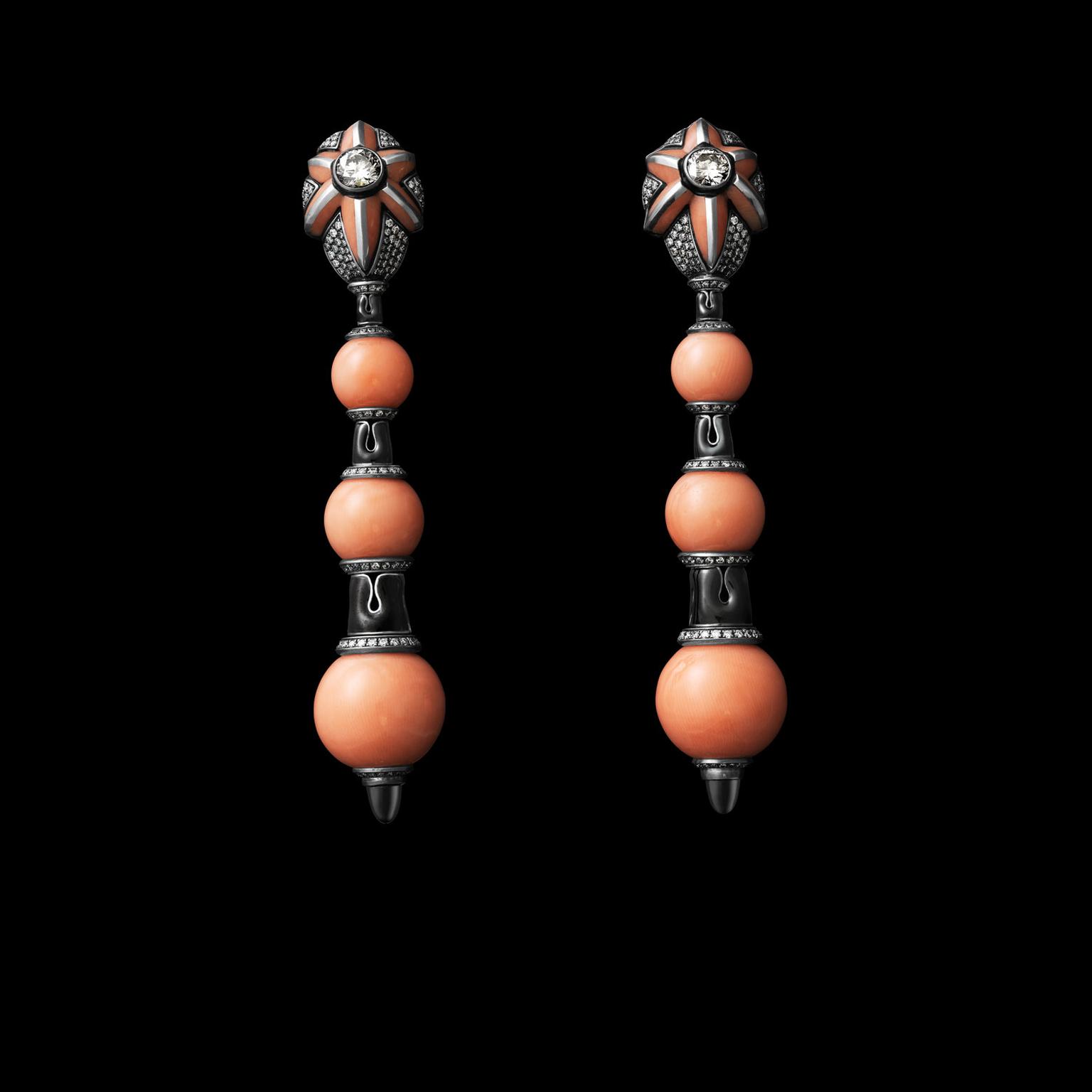 Otto Jakob Aomame coral earrings