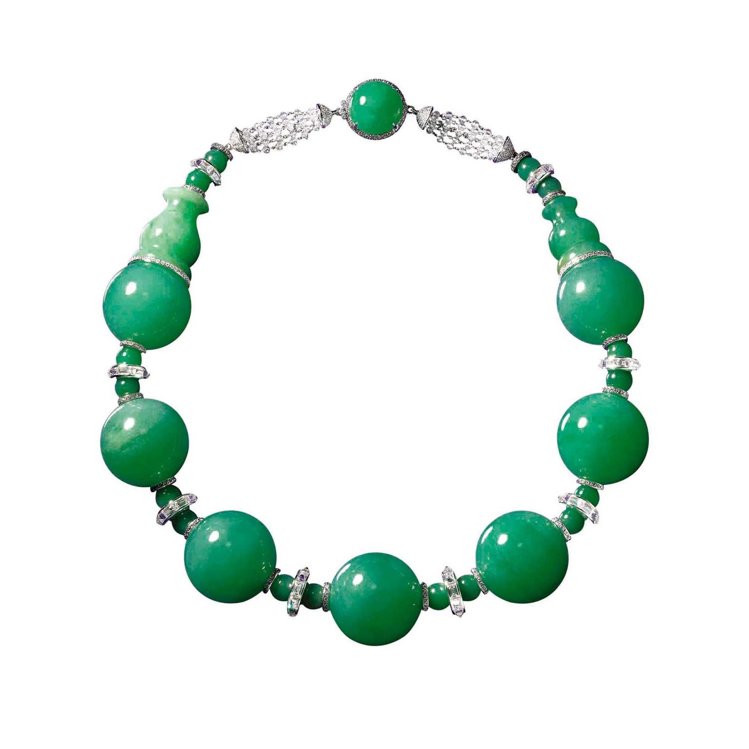 Boghossian Imperial jadeite bead necklace