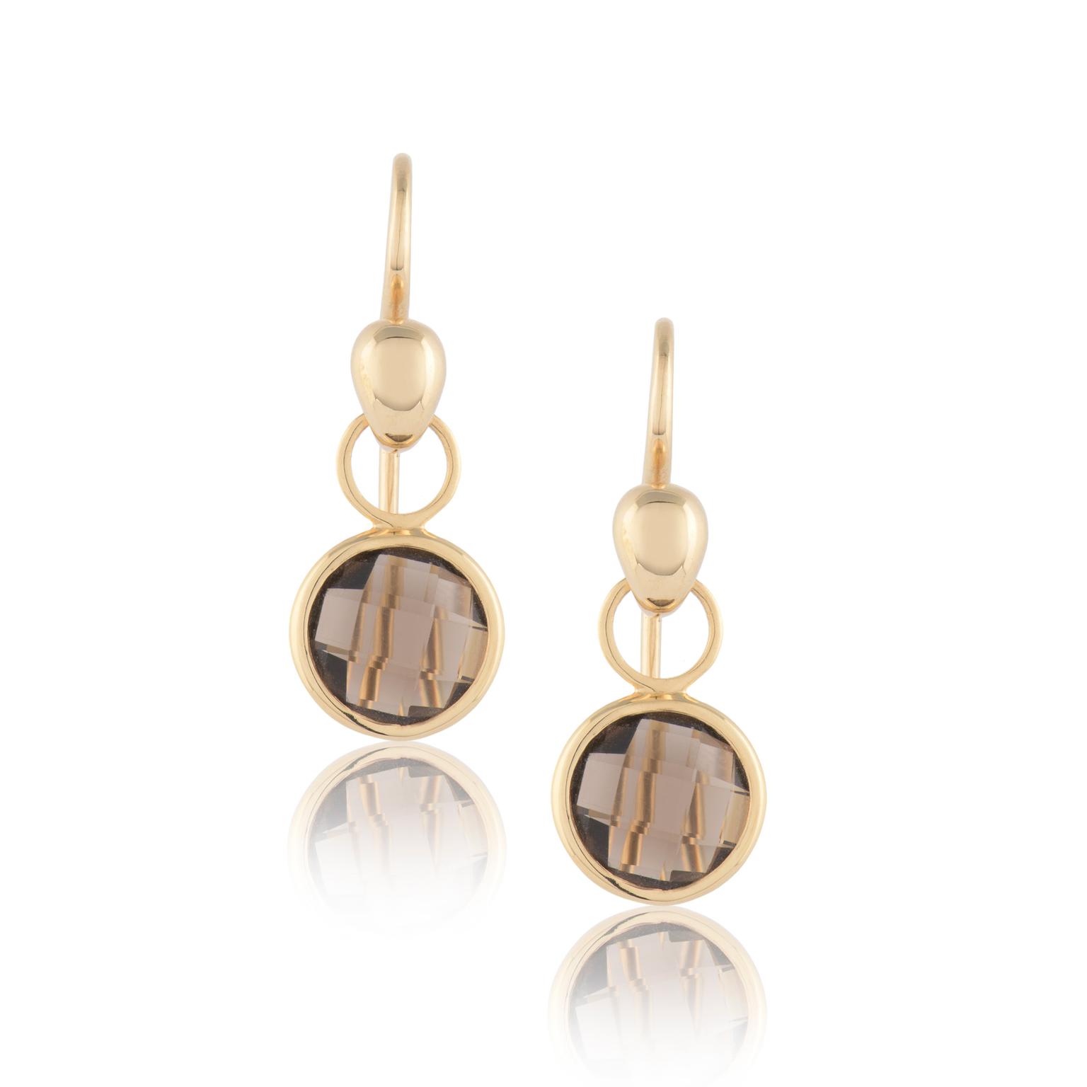 Biiju smoky quartz earrings