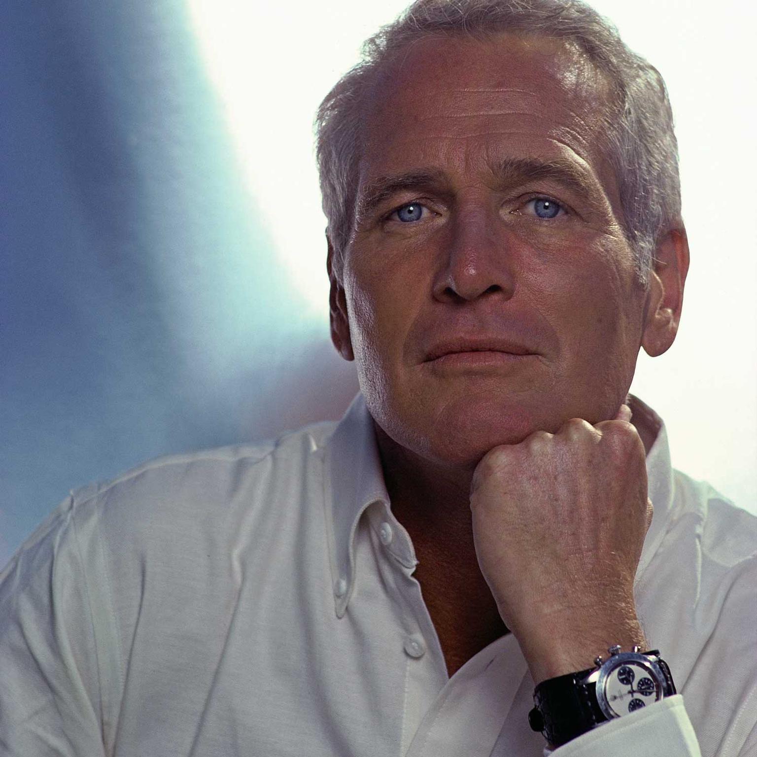 Paul Newman wearing his Rolex Daytona watch