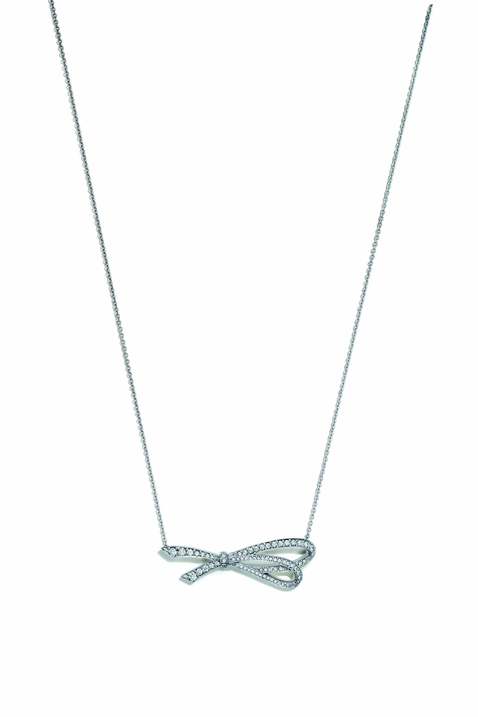 Bow pendant in white gold with diamonds Tiffany Co. The Jewellery Editor